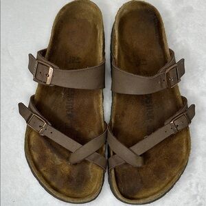 Birkenstock Mayari Brown Leather Sandals 41